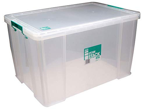 StoreStack 85 Litre Storage Box W660xD440xH390mm Clear RB11090