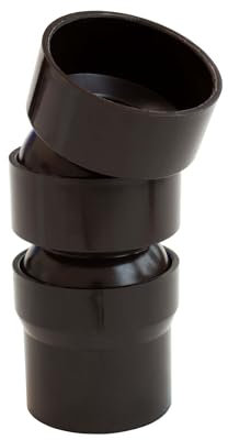 INEFA Coude Tuyau Flexible 50mm 22-45° 2 Coudes Marron Foncé Raccord Gouttière Facile