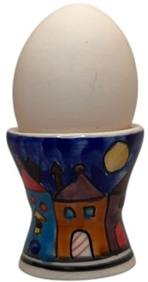 Gall&Zick Eierbecher 4er Set – Handbemalt & Bunt – Aus Keramik – Spülmaschinenfest Frühstück & Ostern