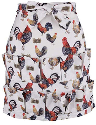CCCYMM Farm Apron for Egg Collecting, Chicken Egg Gathering Pocket, Perfect Holding Multiple, B/12 Pockets