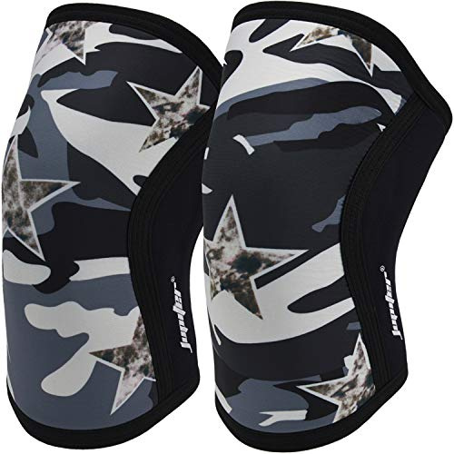 Jupiter Ginocchiere (1 Paia), 7mm Compressione Ginocchiere Braces per Squats, sollevamento pesi, Powerlifting, Cross Training per gli uomini e le donne