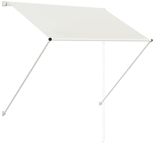 vidaXL Tenda da Sole Retrattile 150x150 cm in Acciaio Crema Tendone Parasole