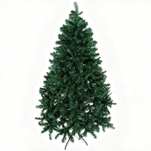 HOMCOM Albero di Natale Artificiale Alto 180cm con 1000 Rami Rigogliosi | Base in Acciaio