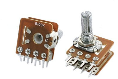 Aexit 2Pcs 100K Ohm 8-Terminal 7mm Gewinde Rändelwelle B Typ Linear Dual Rotary Einstellbar Drehbarer Kegel Potentiometer (d2b6af3c447a2302030c3530c9d81765)
