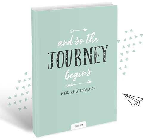 Mein Reisetagebuch, Urlaubstagebuch zum Ausfüllen und selbst gestalten, Hardcover mit 104 Seiten, um alle Erinnerungen einzufangen