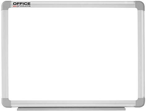 Office Products 20063311-14 Magnetisches Whiteboard Magnettafel zum Trockenwischen mit Stiftablage, 60 x 45 cm Lackiert Rahmen aus Alluminium