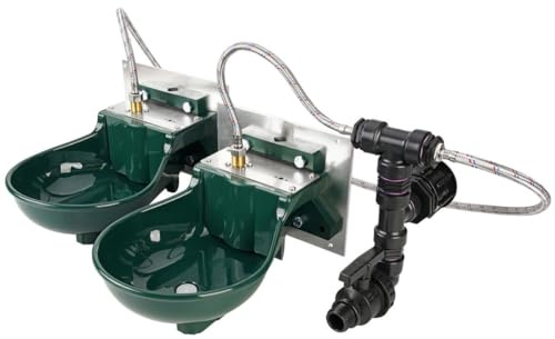 REKUBIK IBC Adapter S60x6 - Doppel-Pferdetränke SB 112 inkl. Anschlußset Tankgröße 1000l IBC (120x100x116cm)