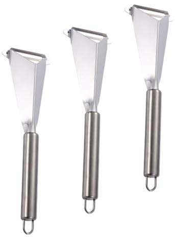 Alipis Outils de Sculpture de Fruits Couteaux pour Découpe Créative en Acier Inoxydable Légers et Argentés 3 Pièces Cuisine et Décoration