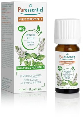Puressentiel Huile Essentielle Menthe verte HEBBD BIO 10 ml | Huile essentielle 100% pure et naturelle HEBDD. Contribue au confort digestif. Complément alimentaire