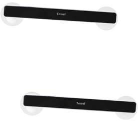 Generisch Handtuchstange2 stücke Rack Edelstahl Schrank Bad Regal Halterung Dusche Handtuch Vakuum Bar Regal Halter s Kleiderbügel Ständer Einzel Handtuch Einfache lagerung Rack Kunststoff Pp