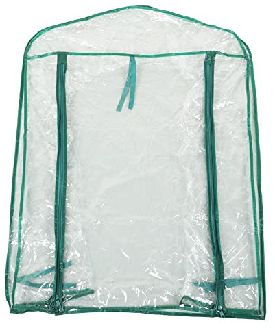 HAOHIZE 2 Etagen Mini-Gewächshaus-Ersatzabdeckung, 68,6 x 48,3 x 91,4 cm, transparentes PVC-Pflanzengewächshaus, durchsichtige Kunststoff-Pflanzengarten-Gewächshausabdeckung (kein