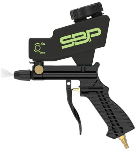 SandBlastPro Sandstrahlpistole mit Keramikdüse, Sandstrahlgerät, Sandstrahlpistole druckluft, Sandstrahl Sand, Druckluft Sandstrahler Sandstrahlgeräte, Sandstrahlen (Schwarz)