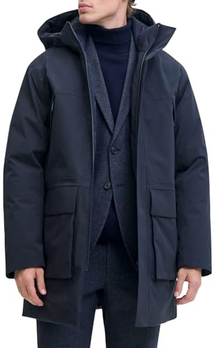 JACK & JONES Parka para hombre, azul marino, M