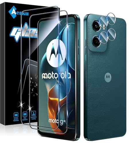 Aerku Pellicola Vetro Temperato per Motorola Moto G05, [2+2 Pezzi] Vetrino Temperato 9H Anti Graffi Pellicola Fotocamera, HD Vetro Protezione Schermo Protettiva