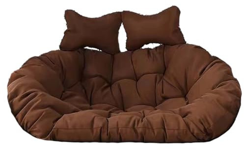 Doppel-Hängematten-Schaukelkissen für den Außenbereich, mit waschbarem Bezug, luxuriös, für Terrasse, Loveseat, hängendes Eierstuhl-Kissen für ultimativen Komfort