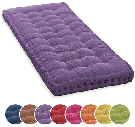 Outdoor-Bankkissen, 40 x 40 cm, Schaukel- und Liegen-Kissen-Set für Garten, Terrasse, Möbel, 3-Sitzer, 50 x 160 cm, Violett
