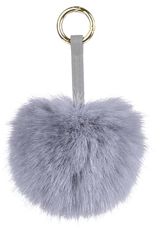 S.ROMZA Pom Pom Schlüsselanhänger Kunstfell flauschiger Schlüsselanhänger Plüsch-Schlüssel anhänger Pom-Pom-Taschen-Anhänger für Handtasche Anhänger.