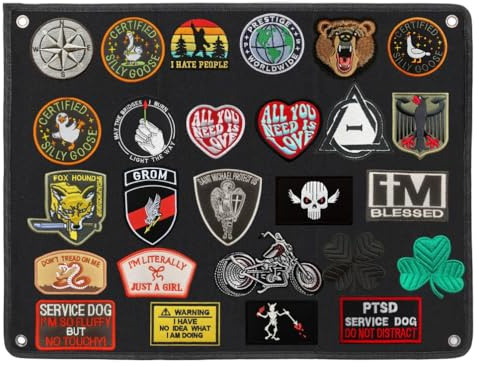 Mini gancio tattico militare, 60 x 45 cm, superficie opaca per display da parete, lavagna organizer con occhielli per adesivi, timbri, distintivo, gancio e loop in nylon