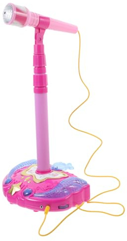 INOOMP Microfono Giocattolo per Bambini Rosa Componenti Elettronici in Plastica, Promuove la Creatività e Pensiero, per Karaoke e Gioco Educativo