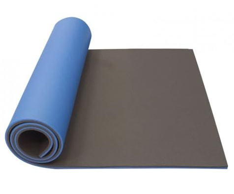 YATE Isomatte 190x70x1,2 cm – leichte & isolierende Campingmatte aus Polyethylen – 310 g – robust, wasserfest & extra breit – inkl. 2 Gummibänder – ideal für Trekking, Outdoor & Festival (blau/grau)