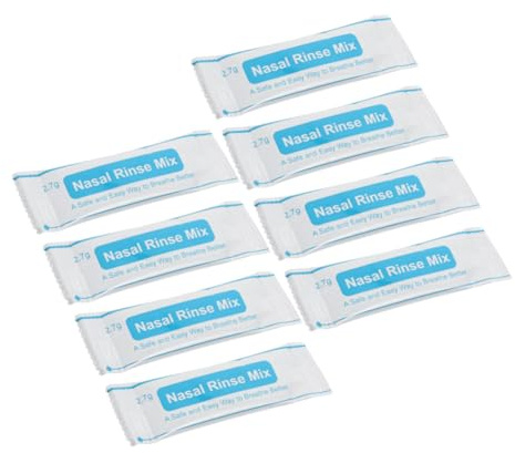 OUNONA 1 Scatola Bustine Lavaggio Nasale Istantaneo per Pulizia Nasale e Rapida Soluzione Salina Fisiologica per Irrigazioni Nasali Adulti e Facile Usare e Trasportare