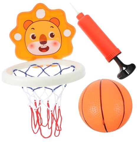 TOBBOMEY Basketballkorb zum Aufhängen Cartoon Design Kunststoff Indoor ohne Bohren Einfach Montierbar Fördert Bewegung und Basketballfähigkeiten Langlebig für Jungen und Mädchen