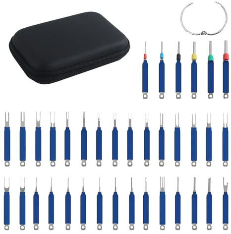 Yuemeuy Outil de Dépose de Bornes - 36 Pièces Extracteur de Bornes | Extracteur de Connecteurs Électriques - pour Automobile Fils Appareil Démontage Panneau Garniture Porte Batterie Faisceau Câblage