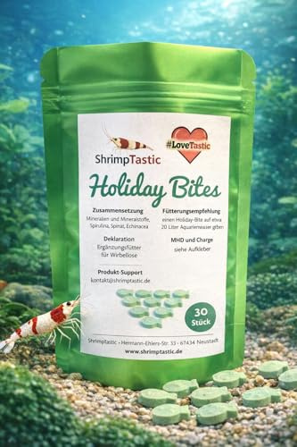ST Holiday Bites mit Spirulina, Spinat und Echinacea - 30 Stück - für Garnelen, Krebse und Schnecken