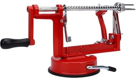 Cocoarm Acciaio Inossidabile Sbucciatore e Affettatore di Mele, Utensile da Resistente con Base a Ventosa Forte, Sbucciatura Estrusione Taglio Senza Sforzo per Mele Pere Patate