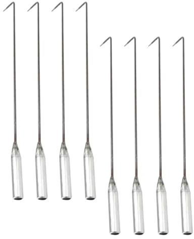 FOMIYES Set 8 Ganci in Acciaio per Pulizia Cenere Barbecue e Caminetto, Accessori per Riscaldamento Domestico Manico lungo Protettivo, per Giardino e Campeggio