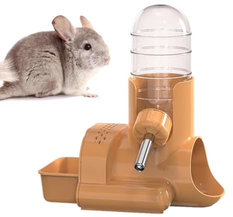 Uoqpty Borraccia Criceti,Mangiatoia Senza Gocciolamento,Bevitore Per Piccoli Animali Con Design A Rotolante - Adatto a Conigli Furetti Ricci Criceti Gabbie e Recinti