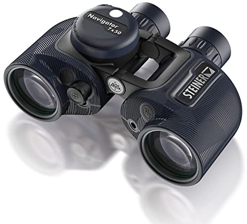 STEINER Marine-Fernglas Navigator 7x50c - Deutsche Marken-Qualität, 10 Jahre Garantie, HD-stabilisierter Kompass, handlich, professionelles Marine-Fernglas für Wassersportler und Hobbysegler