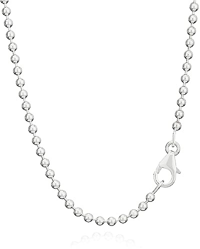 NKlaus Kugelkette 925 Silber; sterling silber, Silber 45cm 5mm, 1 Stück