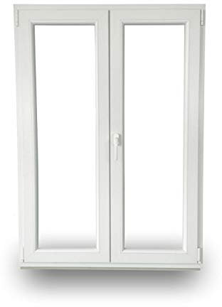 JeCo Kunststofffenster Stulpfenster - 3-Fach-Verglasung 70mm Bautiefe - BxH: 1400x800mm DIN Links - Sondermaße möglich