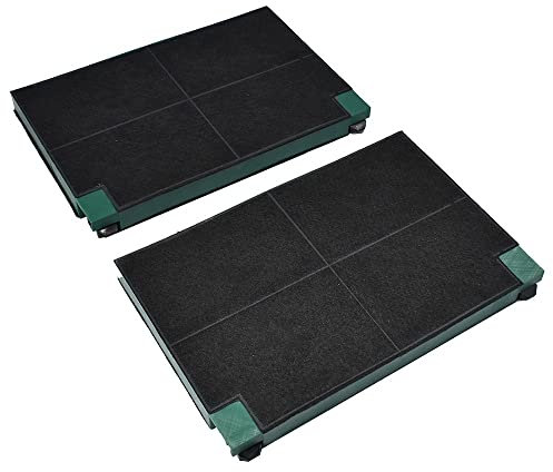 AllSpares Aktivkohlefilter (2x) für Dunstabzugshauben geeignet für AEG-Electrolux Zanussi MCFE22 / EFF552 (155x221x20mm)