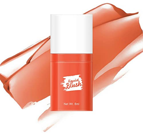 Allbestaye Shimmer Blush et fards à joues Liquide Maquillage imperméable pêche rouge rose Visage Teinte de joue