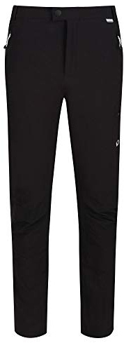 Regatta Highton Winter Pantalón de Senderismo, Tejido elástico y Repelente al Agua, con protección UV, Cintura elástica y Varios Bolsillos Trousers, Hombre, Black, 34