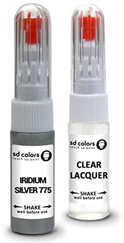 SD COLORS Iridium Silver 775 Reparaturset für Mercedes Lackstifte, 20 ML, Farbcode 775 Iridiumsilber (Farbe + Lack)