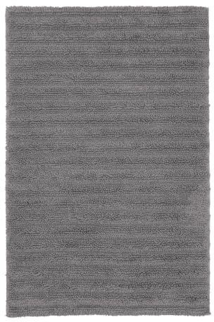Kleine Wolke Badteppich YARA Schiefer 70 x 120 cm | Für Fußbodenheizung, maschinenwaschbar, 100% Baumwolle
