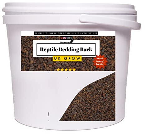 UK GROW 2L Bucket of Retile Bark Bedding 1l 2l 3l 5l 10l 20l 30l Forest Terrain Orchid Bark Chips Natural Terrain for Reptiles, Orchid Bark Chips