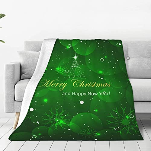 FIBITA Kuscheldecke 3D Weihnachten Flanell Fleecedecke 150x200 Feiertagsdekoration Wohndecke Grüne Weihnachten Sofadecke Couchdecke Tagesdecke Flauschig Weiche Mikrofaser, für Bett & Sofa