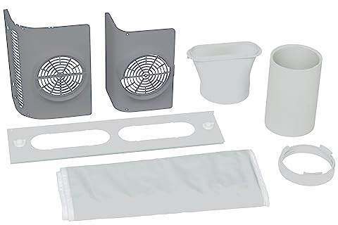 GE Doppelschlauch-Set für tragbare Klimaanlage, konvertiert Einzelschlauch, tragbare Wechselstromeinheit in Doppelschlauch für schnellere Kühlung, einfache Installation, kompatibel mit ausgewählten GE
