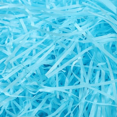 Zhzrche Bast-Papierfüller, Ostergras für Geschenkbox, Korbfüllung, Verpackung, Ostergeschenkbedarf, mehrfarbig (blau)