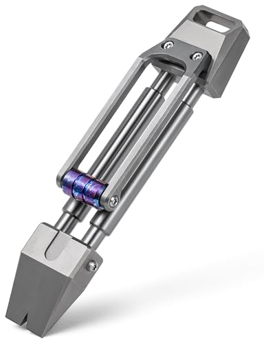 TIMULTI Titanium EDC Pocket Brechstangenwerkzeug, ultraleicht und stabil | MultiTool/Brechstange/Schraubendreher/Boxöffner, drehbare Dekompressionsrolle, tragbar für den täglichen Gebrauch im Freien