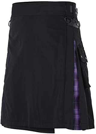 Herren Scottish Skirt Retro Rock Faltenrock Herren Faltenrock-Design Schottenrock Skater Moderne Outdoor Schottischer Karo Kilt Faltenrock Spleiß Vintage