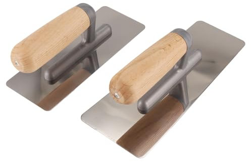 GIWFBQTR 2-Teiliges Venezianisches Putzkellen-Set Aus Edelstahl, Maler- und Gipskellen-Set, Handwerkzeuge für die Verputz- und Feinbearbeitung