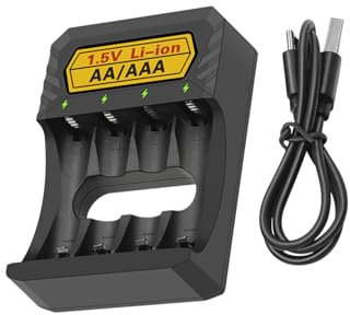 1 batterie al litio da 5 V sono ricaricate con quattro canali di ricarica indipendenti per batterie AA e Triple A ricaricabili