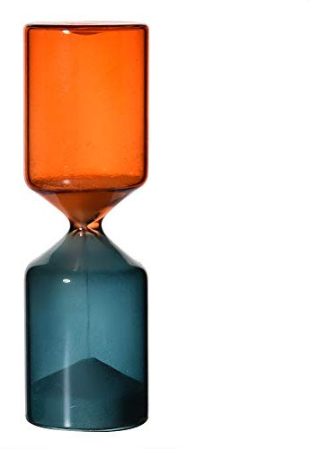 BSTCAR Sand Clock Glass Sandglass Rustic Sand 15 30 Minutes Hourglass Sand Timer Table Ornament (Small 8x26cm)