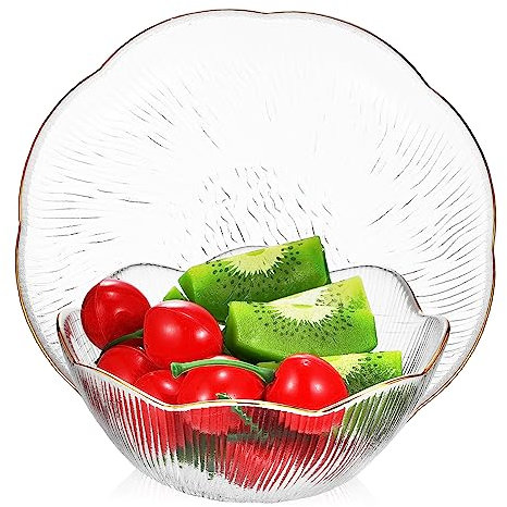 OZBME Set Square Plate Bread Basket Irregular Small Centerpiece Bowl Fruit Dish Glass Dish Dishes Stainless Steel Basket Salad Bowl Platter Glass Flower Plates Centerpiece