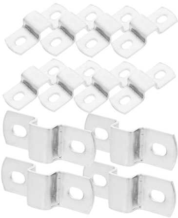 Angoily 12pcs Square Tube Buckle Pipe Clamp u Clip Bracket Hose Support DIY Clamp